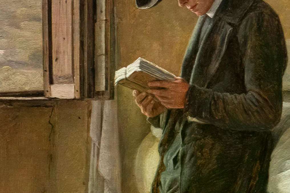 Young Clergyman Reading by Martin Rørbye ,1836