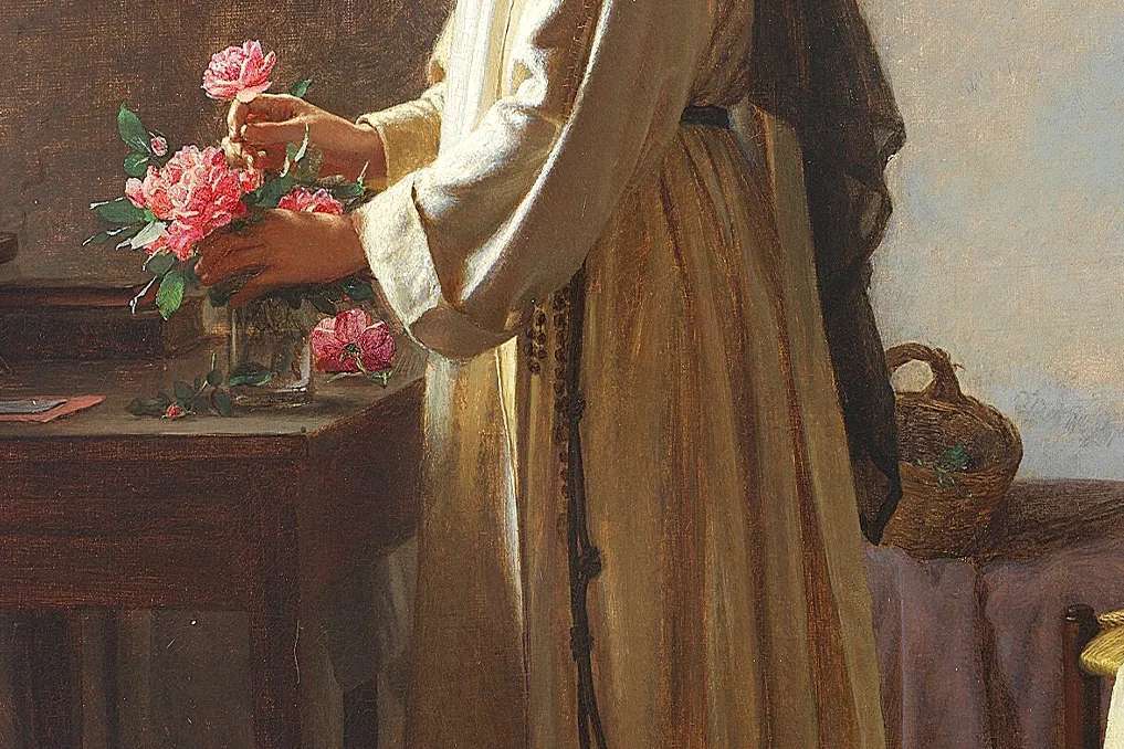 En Nonne om Morgenen i sin Celle by Henrik Olrik, 1863