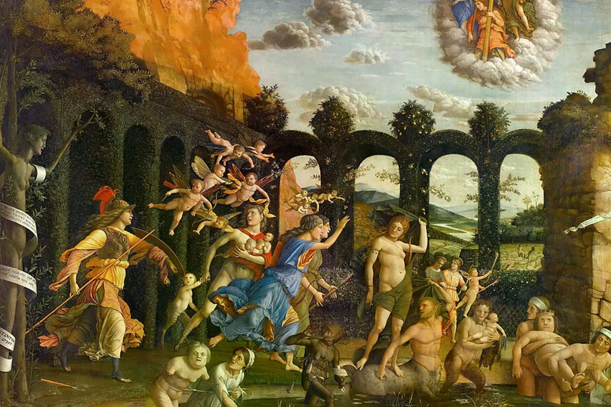 Triumph of the Virtues by Andrea Mantegna, 1502