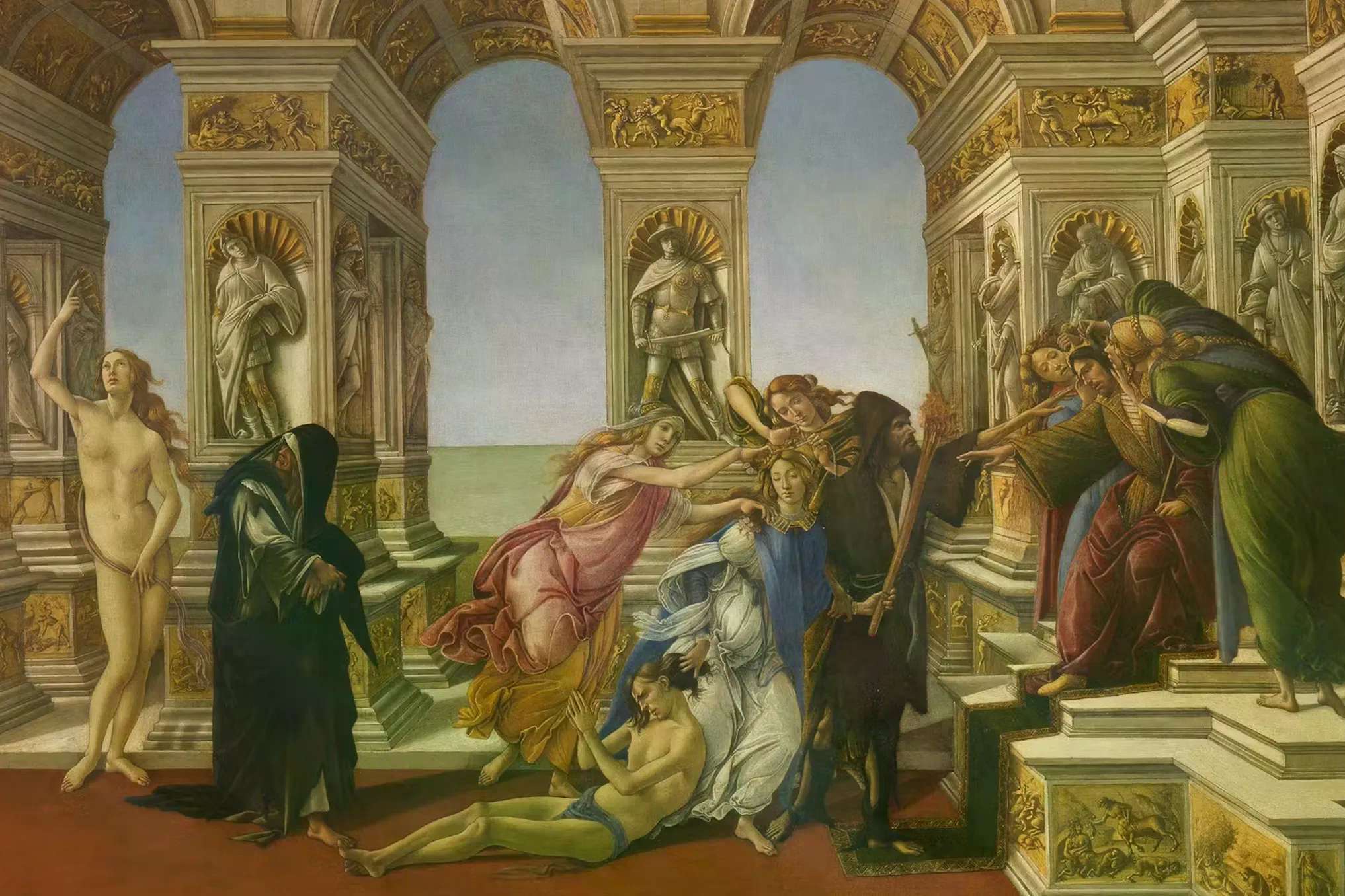 Calumny of Apelles by Sandro Botticelli, 1445-1510
