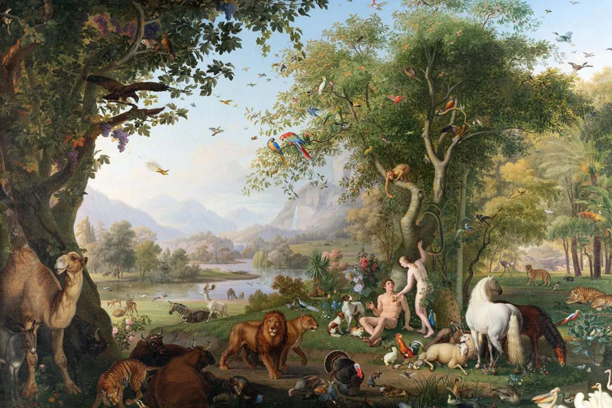 Adam and Eve in the Garden of Eden, Wenzel Peter, 1745-1829